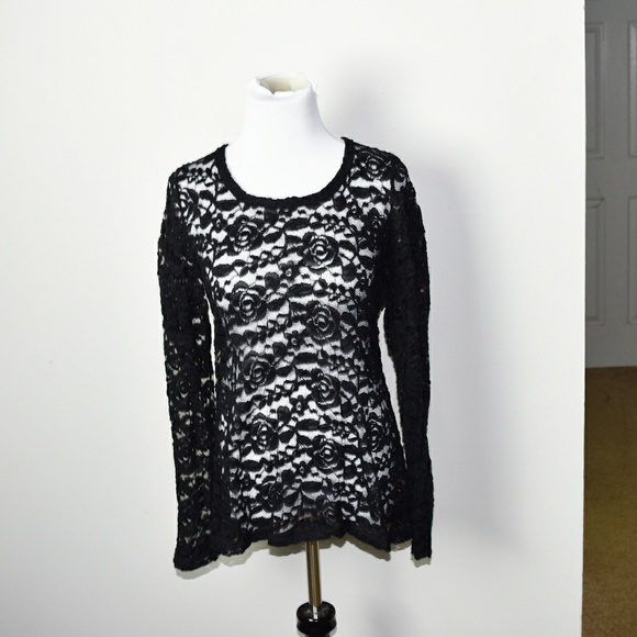 Tops - Adorable Black Lace Blouse